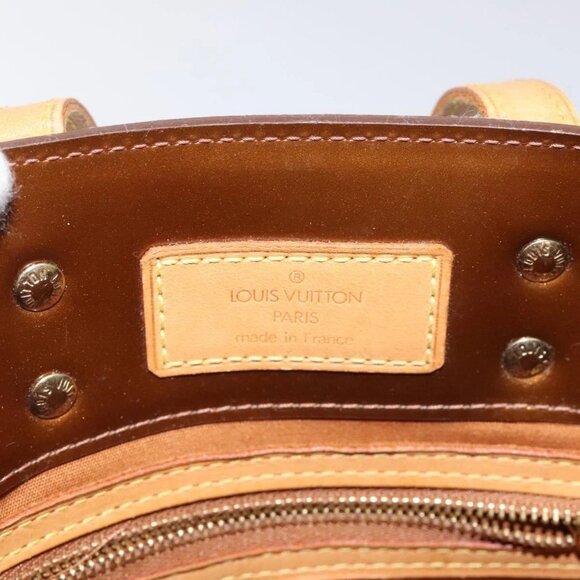LOUIS VUITTON Monogram Vernis Reade PM Hand Bag Bronze - Picture 11 of 15